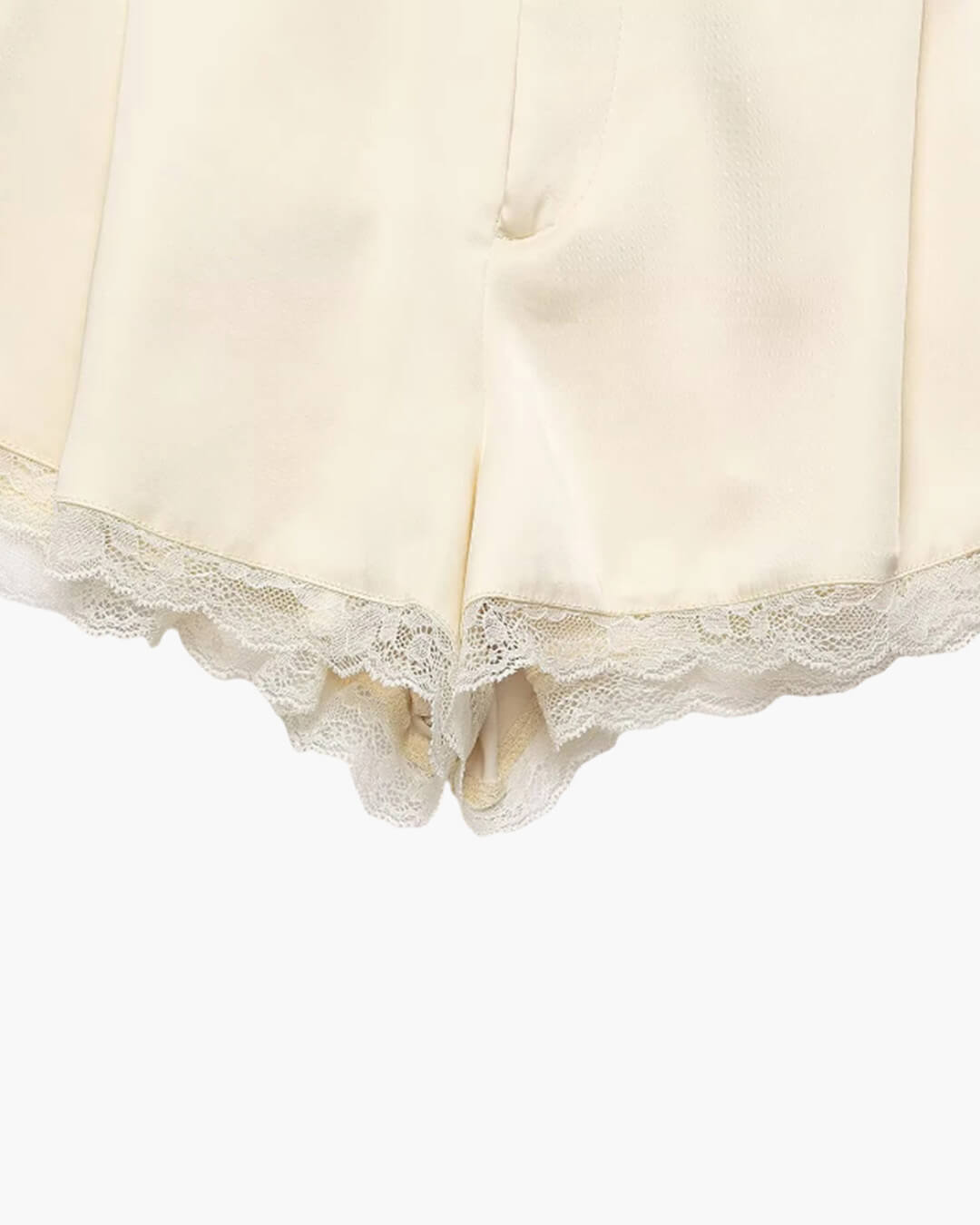Davina satängminishorts med hög midja