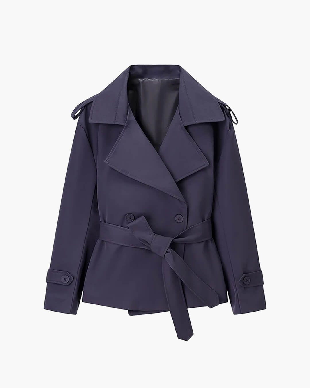 Dorothy korte trenchcoat met vetersluiting