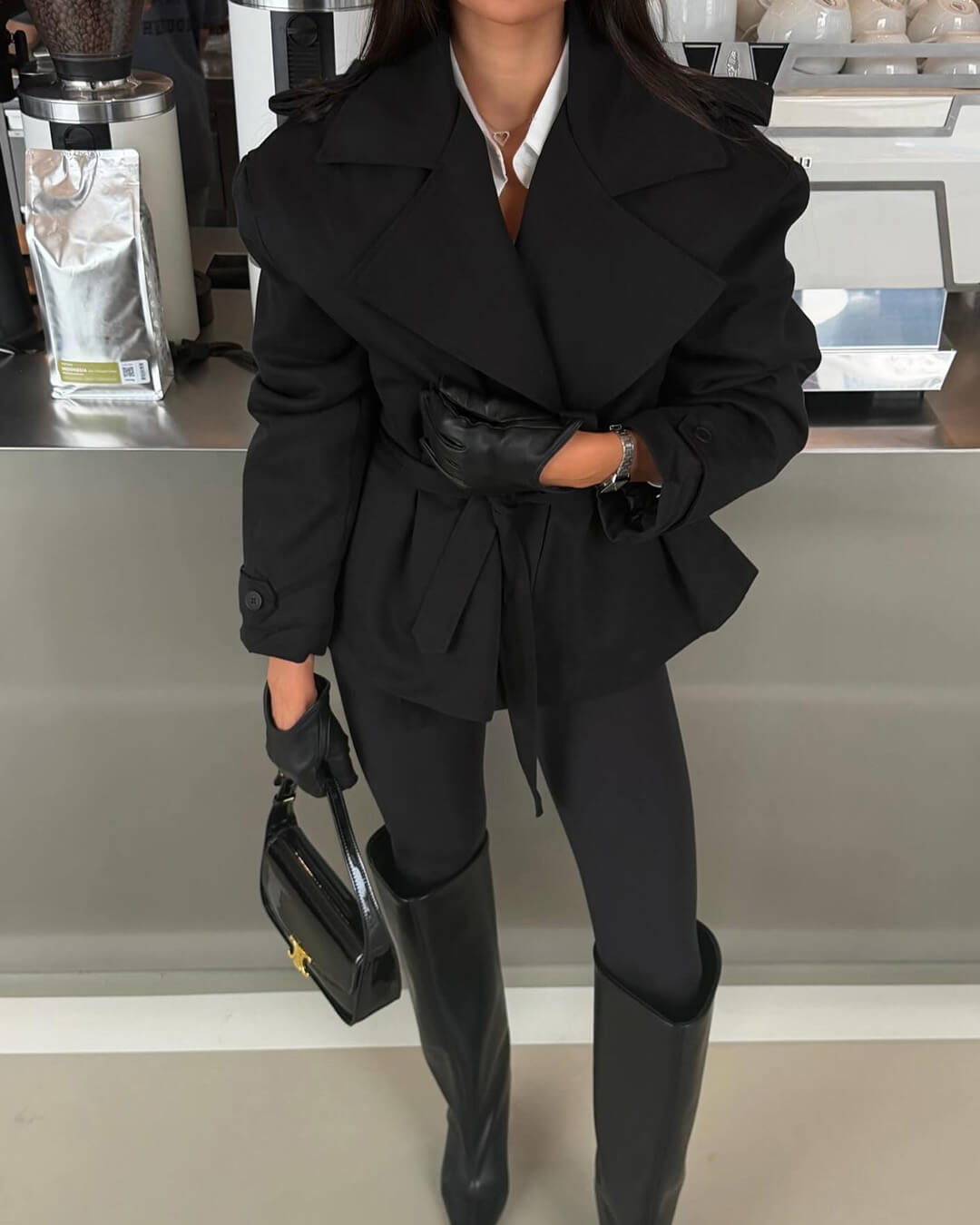 Dorothy korte trenchcoat met vetersluiting