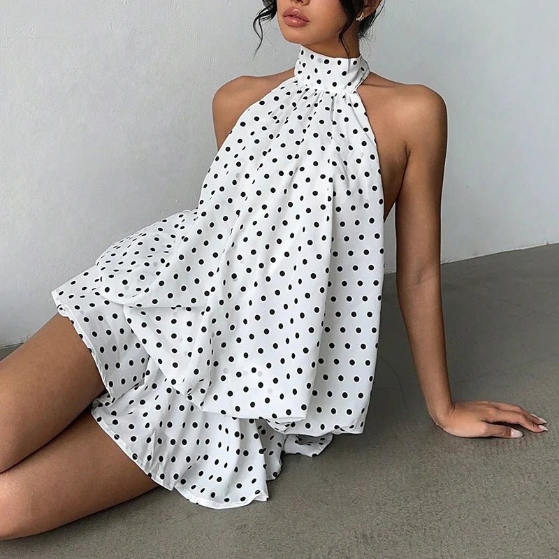 Eden μίνι φόρεμα halter με ανοιχτή πλάτη