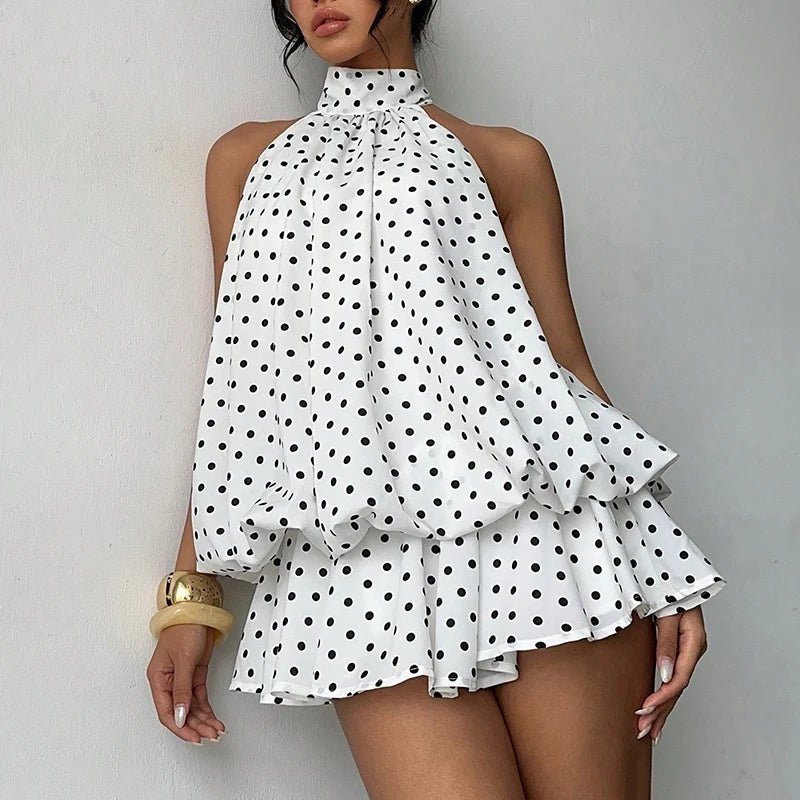 Eden μίνι φόρεμα halter με ανοιχτή πλάτη