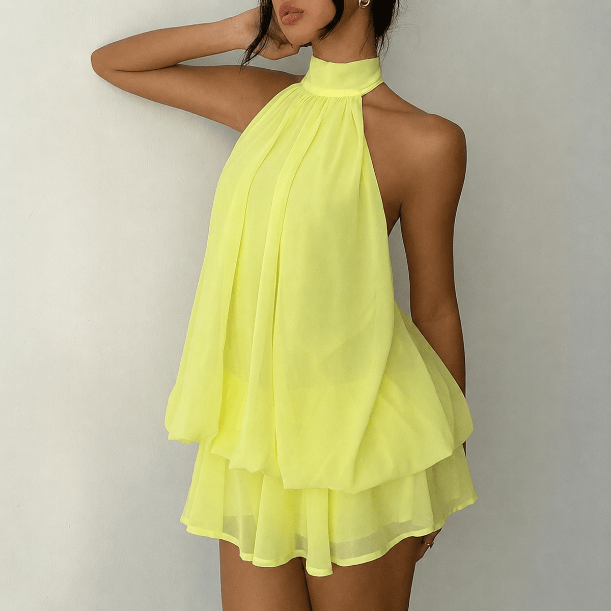 Eden μίνι φόρεμα halter με ανοιχτή πλάτη