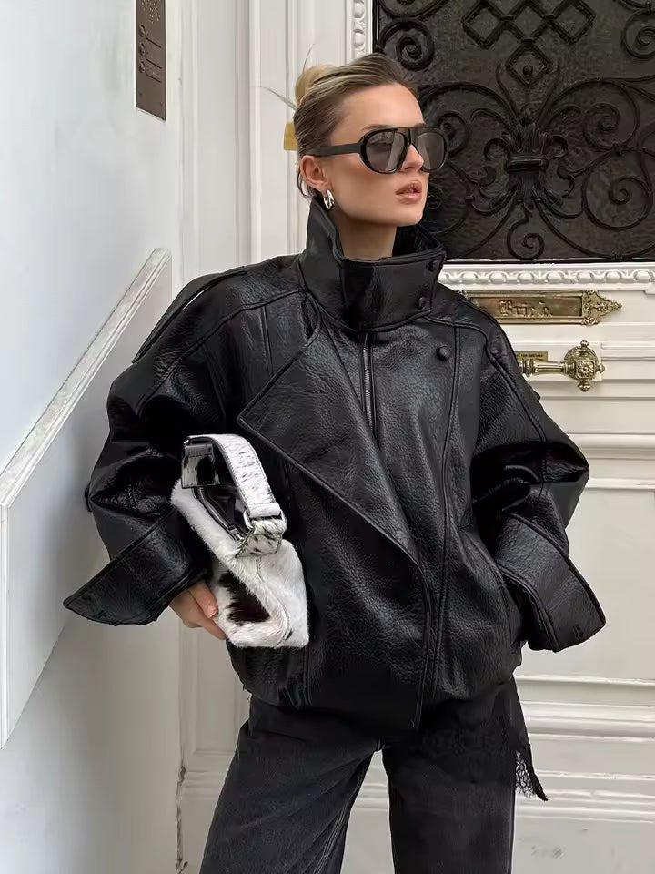 Elena Asymmetric Button Pocket Jacket