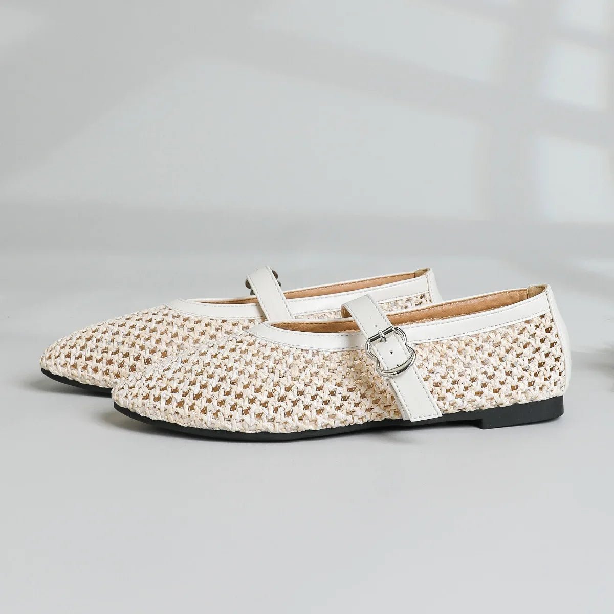 Mules plates tressées façon Mary Jane Eleni