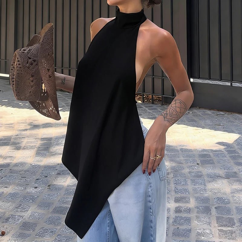 Elina haltertopp med åpen rygg