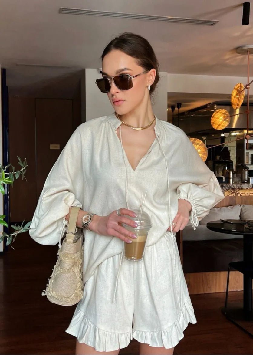 Conjunto de algodón Emilia para estar en casa