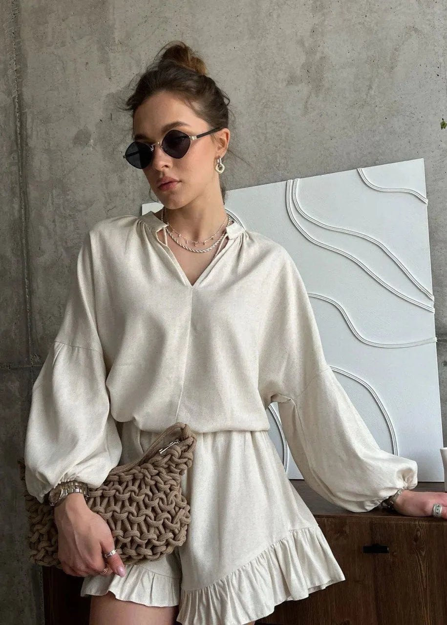 Conjunto de algodón Emilia para estar en casa