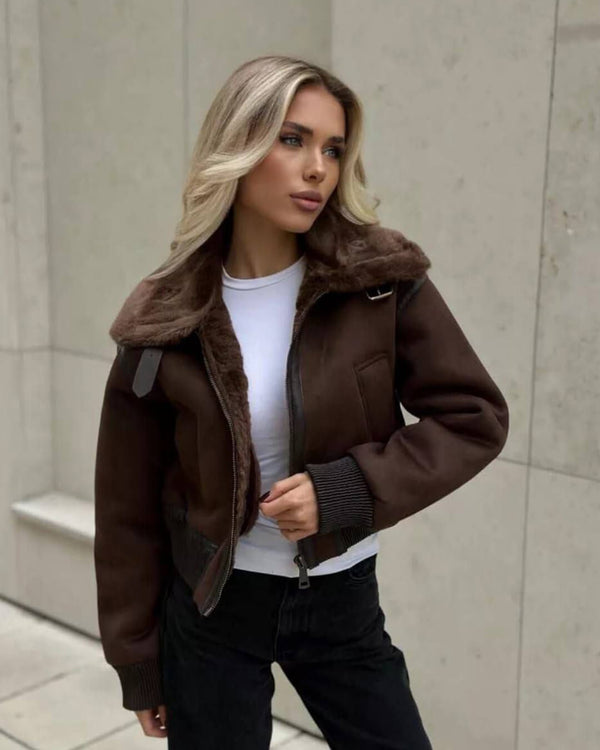 Esme Giacca bomber corta in suede