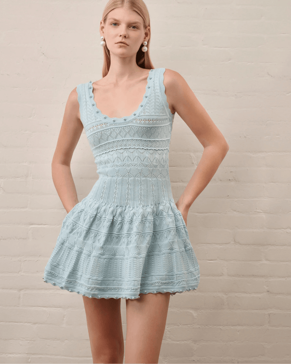 Vestido midi de malha com recortes Esther