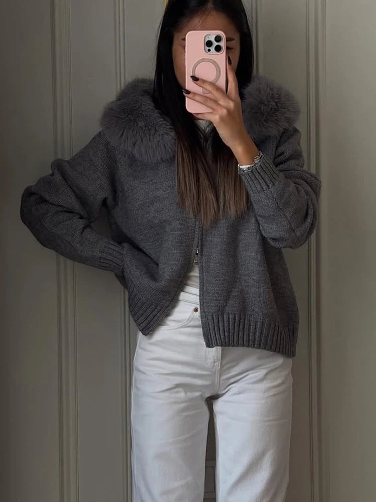 Casaco oversized de pelo sintético