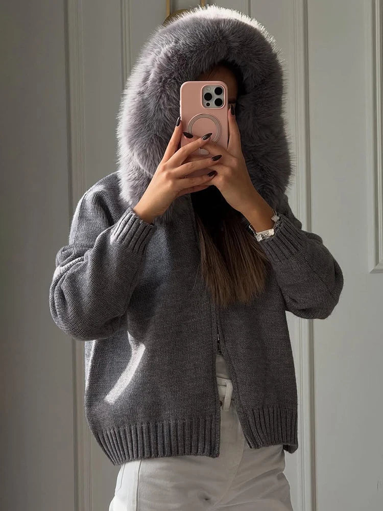 Casaco oversized de pelo sintético