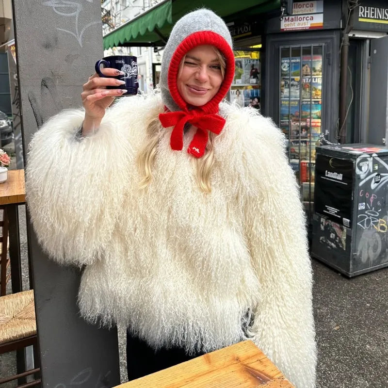 Blythe-jakke i kunstpels