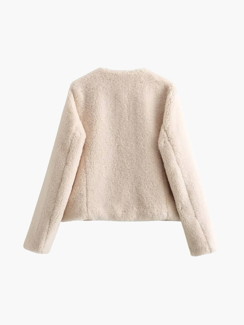Veste en peau lainée Felyn