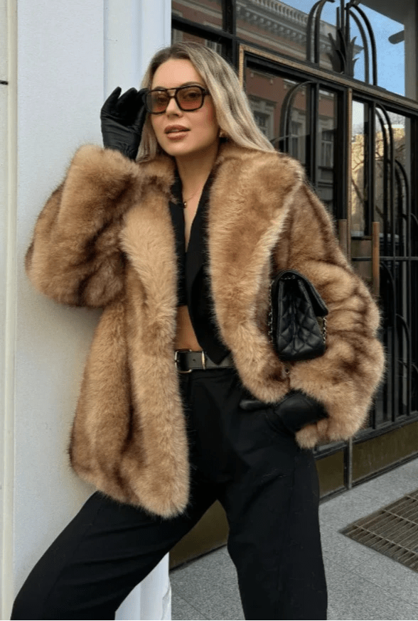 Παλτό από συνθετική γούνα Fiona