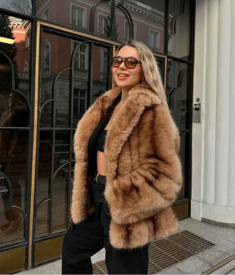 Fiona-jas van imitatiebont