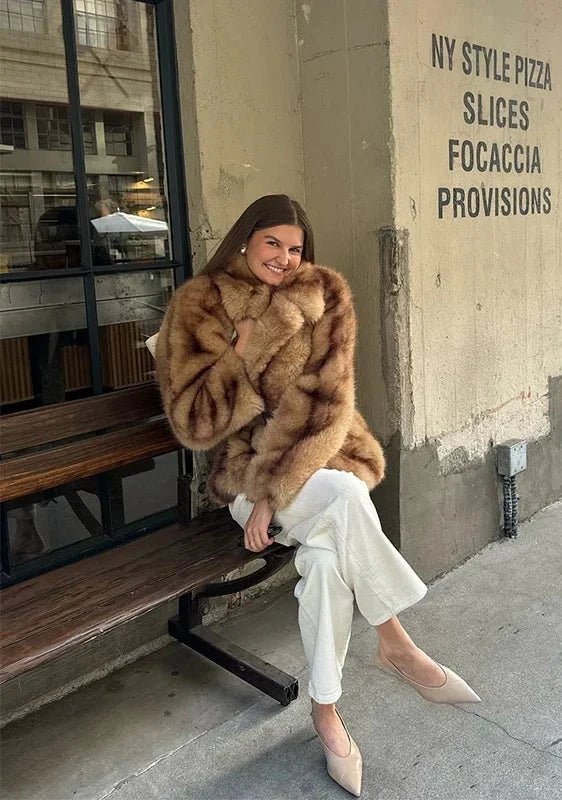Fiona-jas van imitatiebont