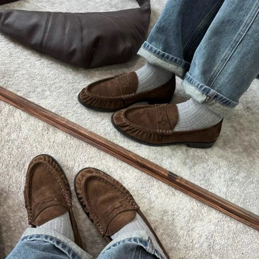 Mocassins de imitação de pele com calcanhar aberto Fiona
