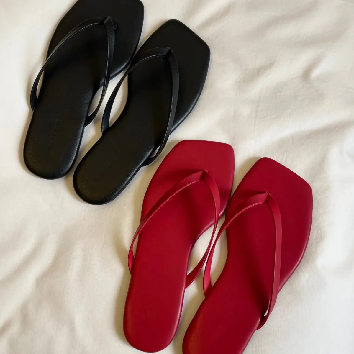 Fiona strandsandal med firkantet snude