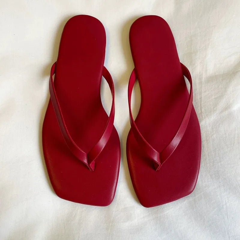 Fiona strandsandal med firkantet snude