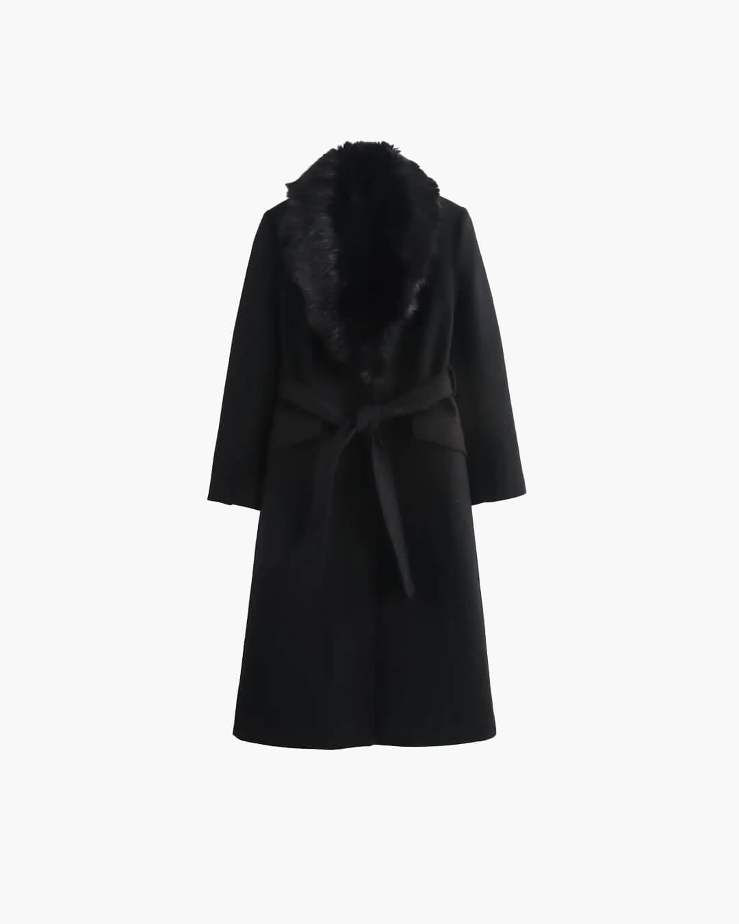 Flora Faux Fur Collar Maxi Coat