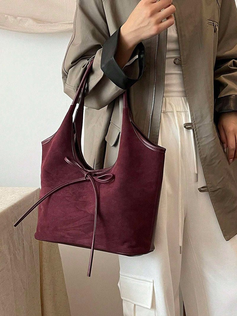 Bolso de ante con lazo Florence
