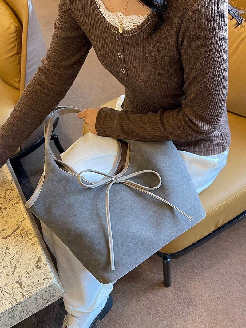 Bolso de ante con lazo Florence