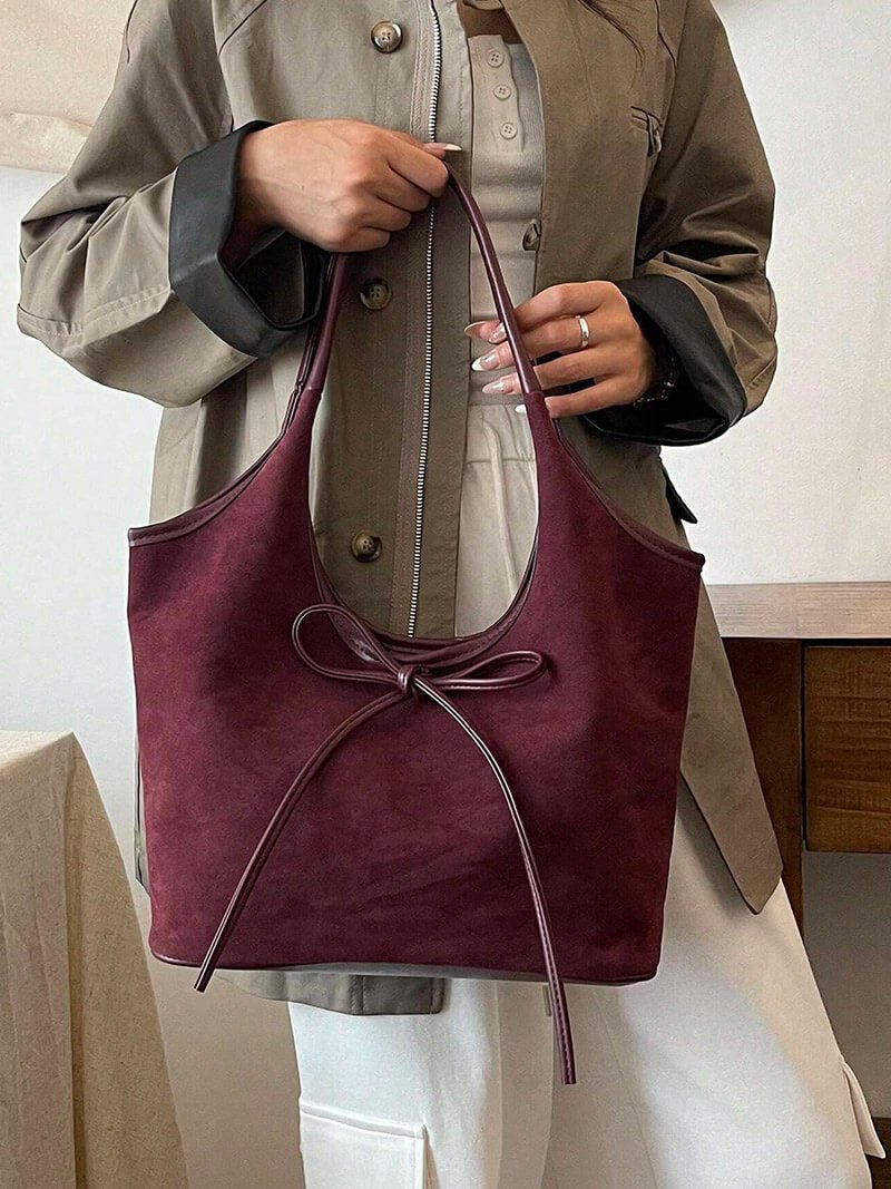 Bolso de ante con lazo Florence