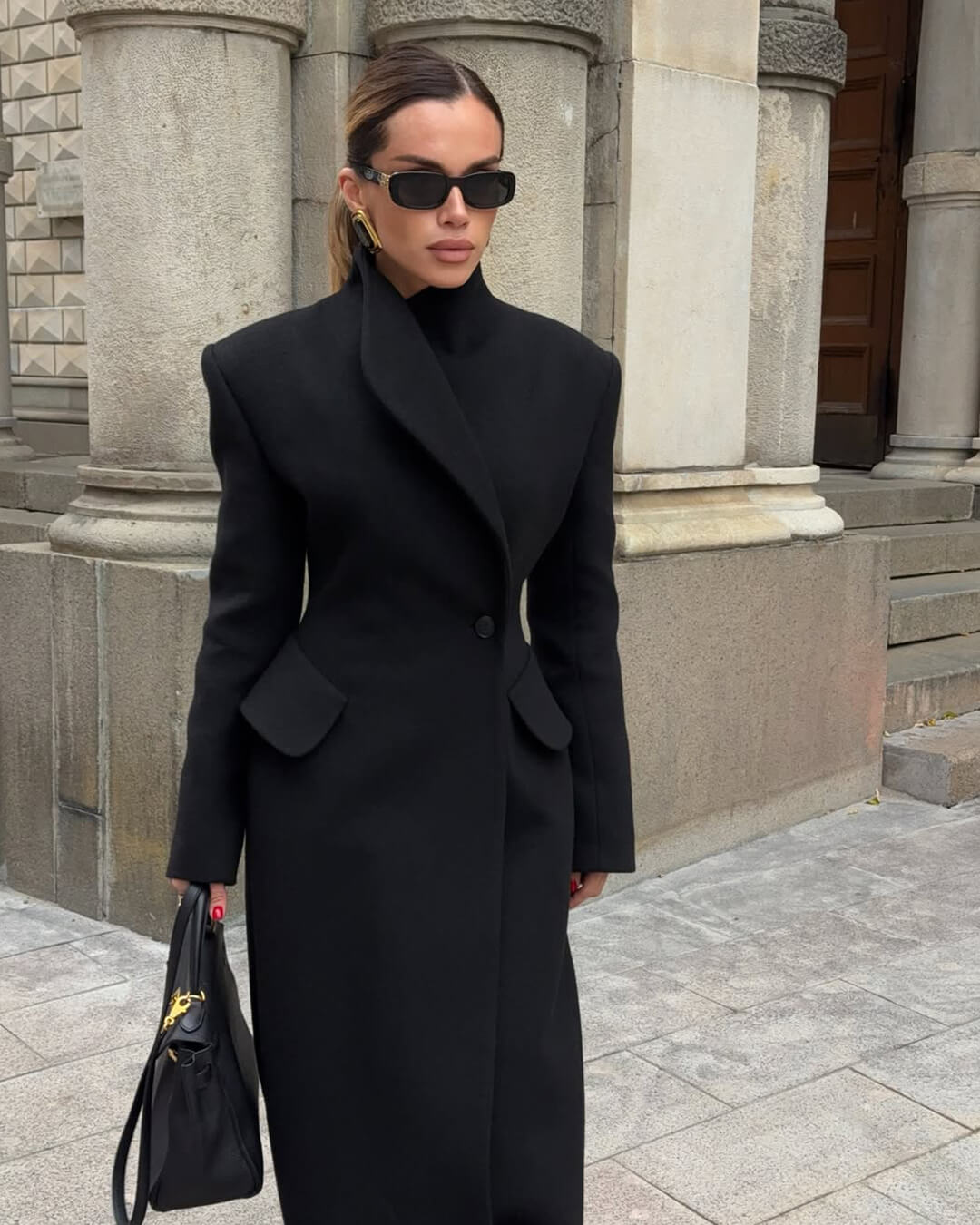 Genevieve skreddersydd kåpe med maxi-lengde