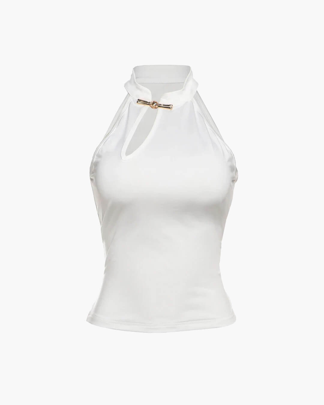 Top corto con scollo all’americana e cut-out Gerda