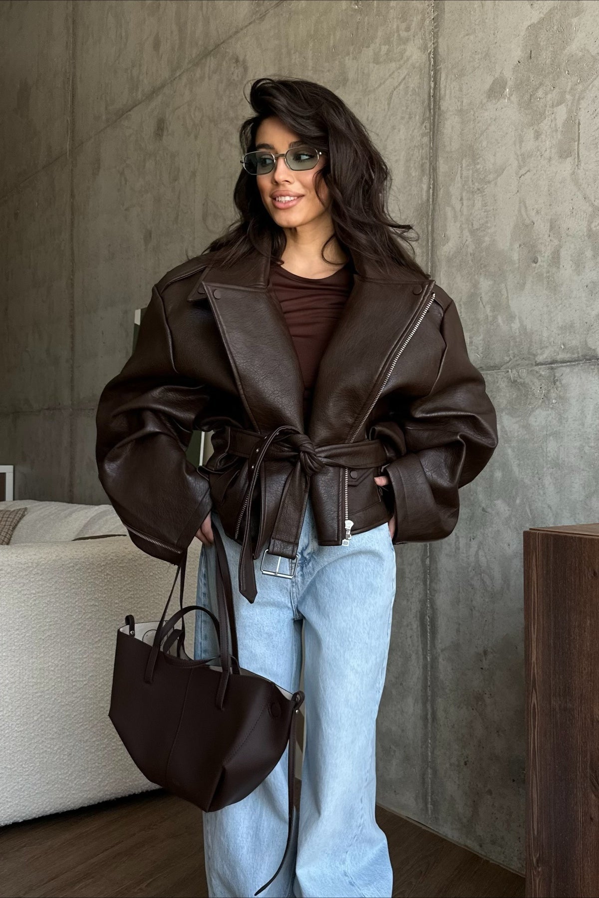 Gertrude Jacke aus veganem Leder