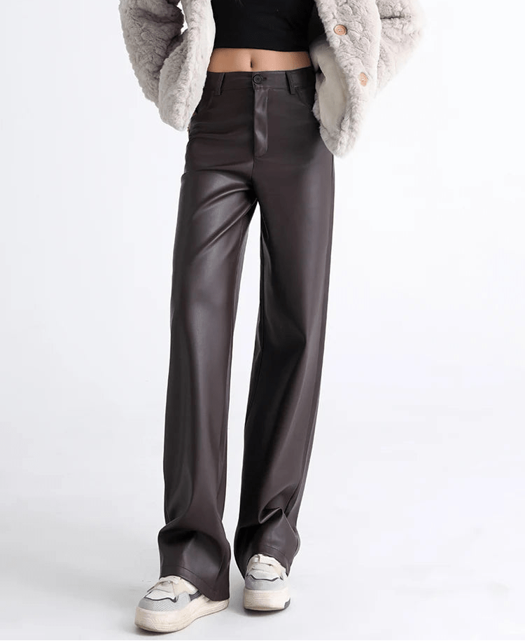 Giselle High Waisted Leather Pants