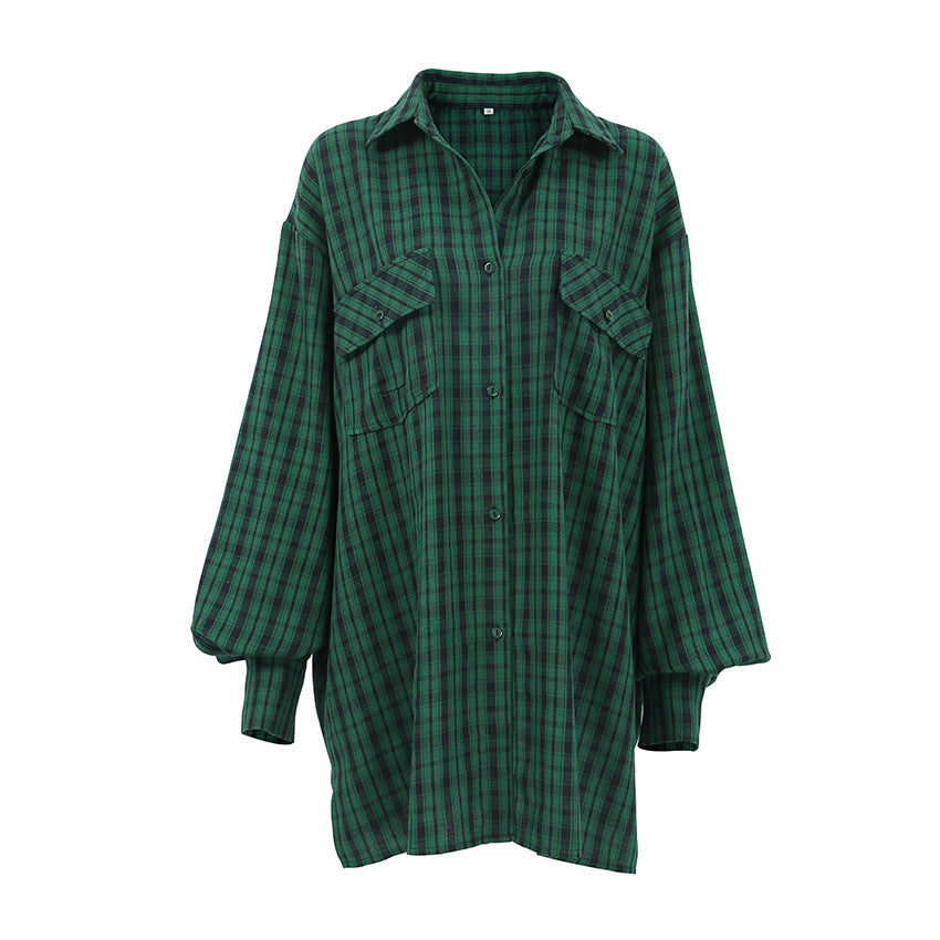 Kasia oversized ternet skjorte