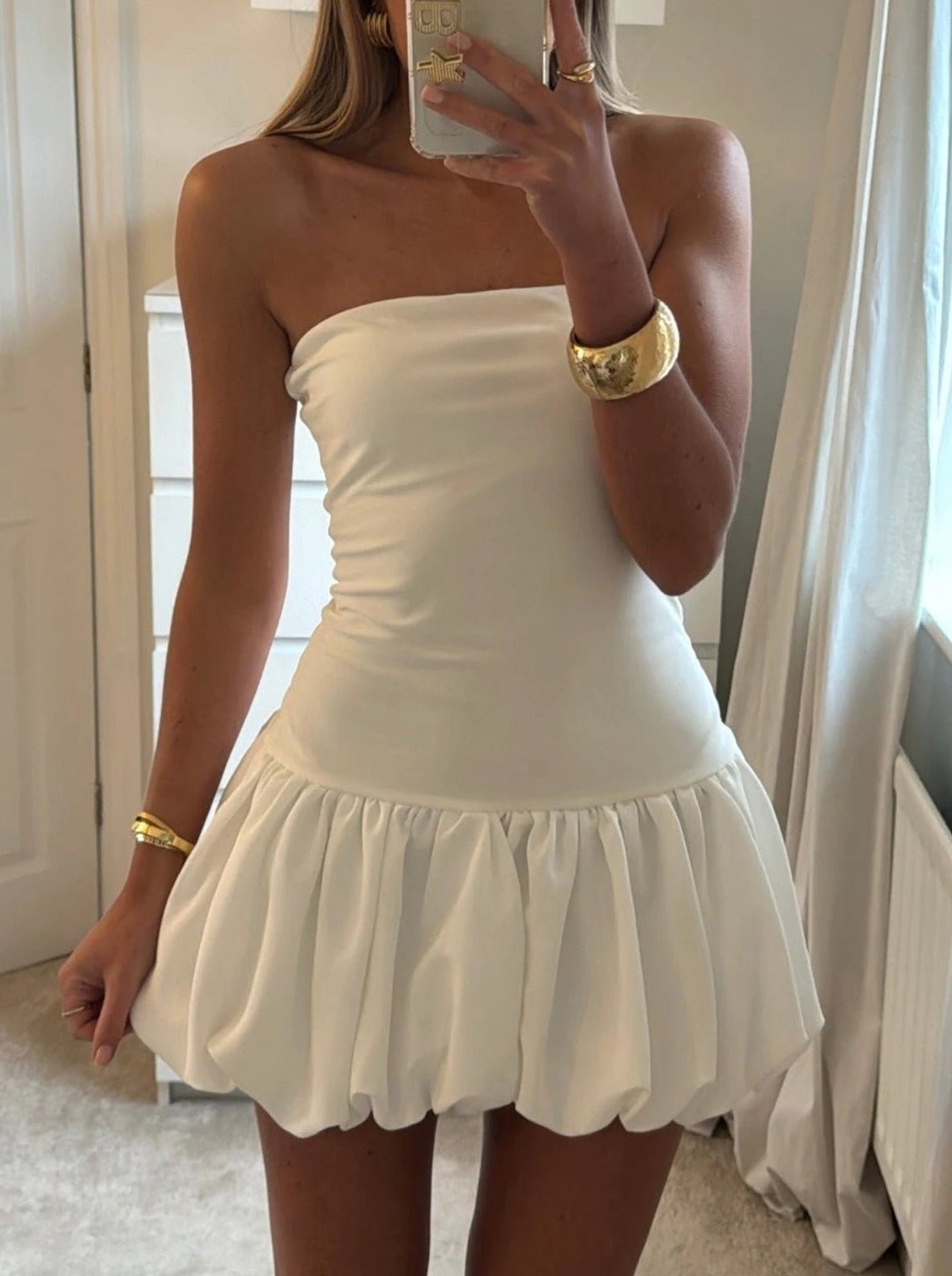 Vestido mini sin tirantes Hailey