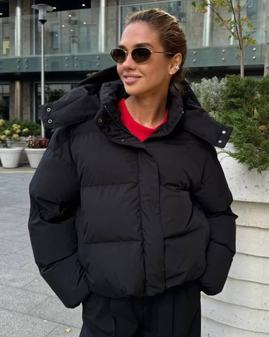 Hannah Dynejakke med hætte