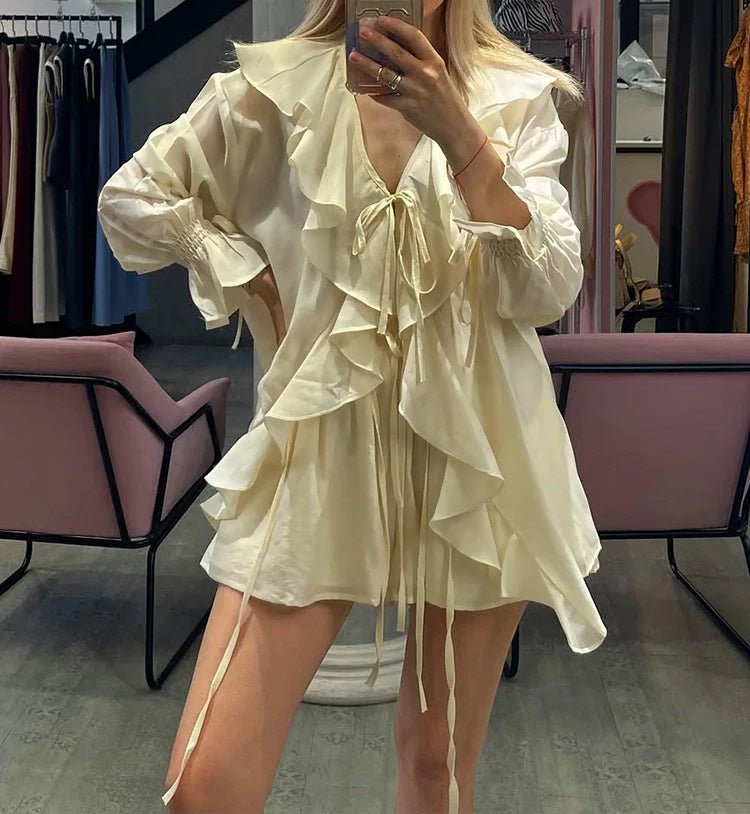 Hannah Shorts-Set mit Rüschen-Tie-Top