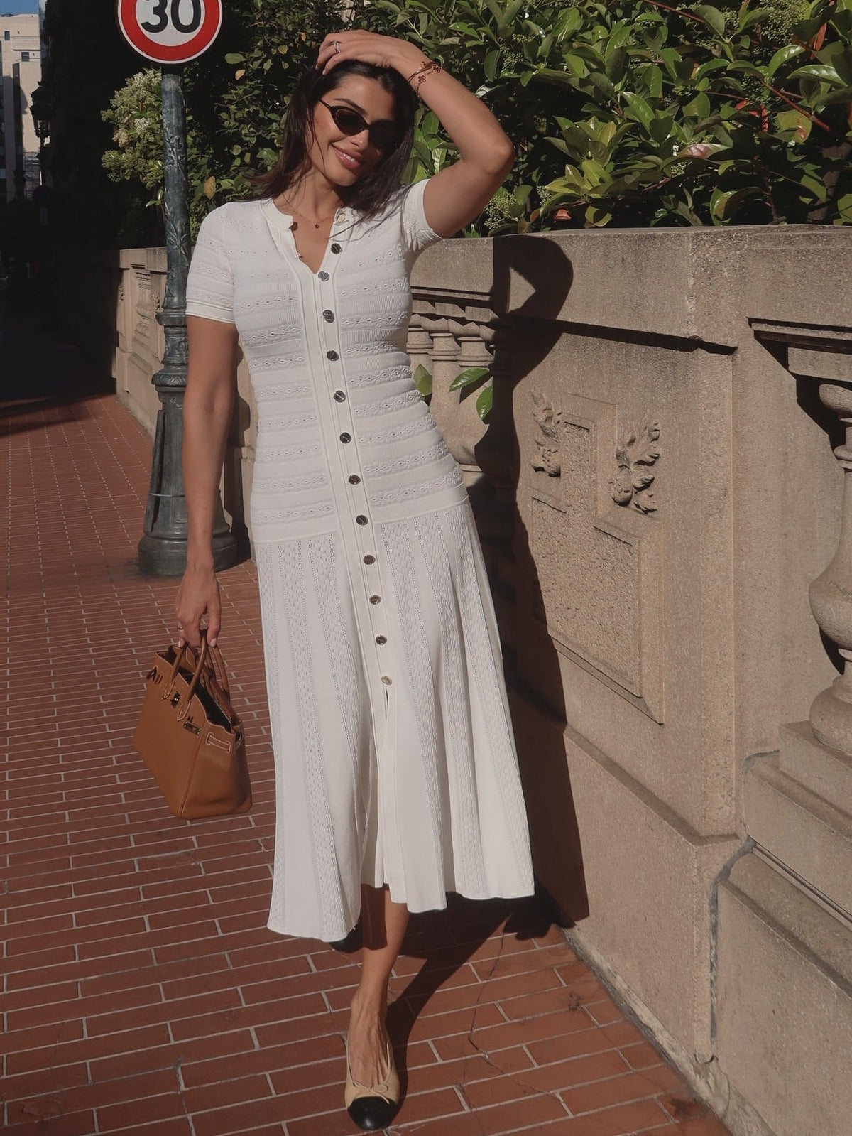 Vestido comprido de malha justa Hannelore