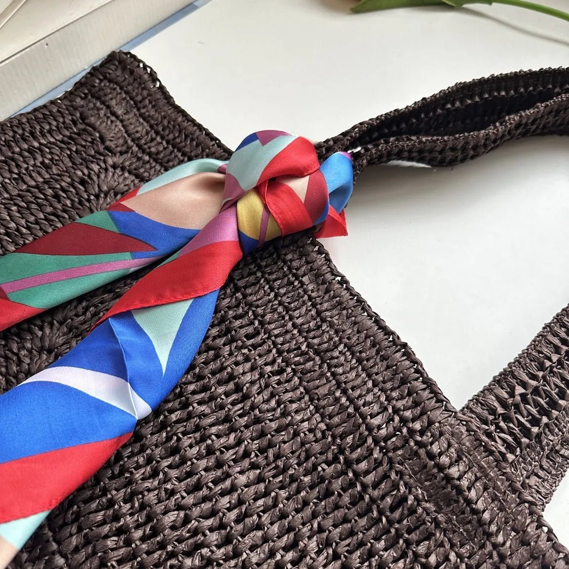 Hannie Boho-Strandtasche aus geflochtenem Material