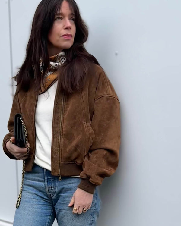 Heather Faux Suede Jacket