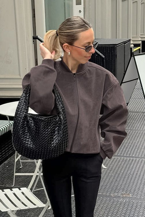 Σουέτ bomber jacket Ilse
