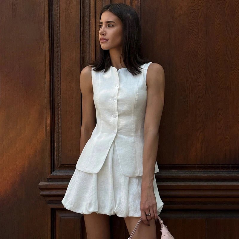 Imani elegant vest- og skjørtsett