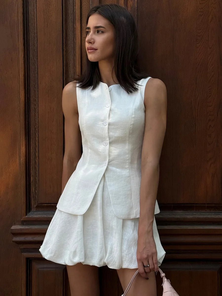Imani elegant vest- og skjørtsett