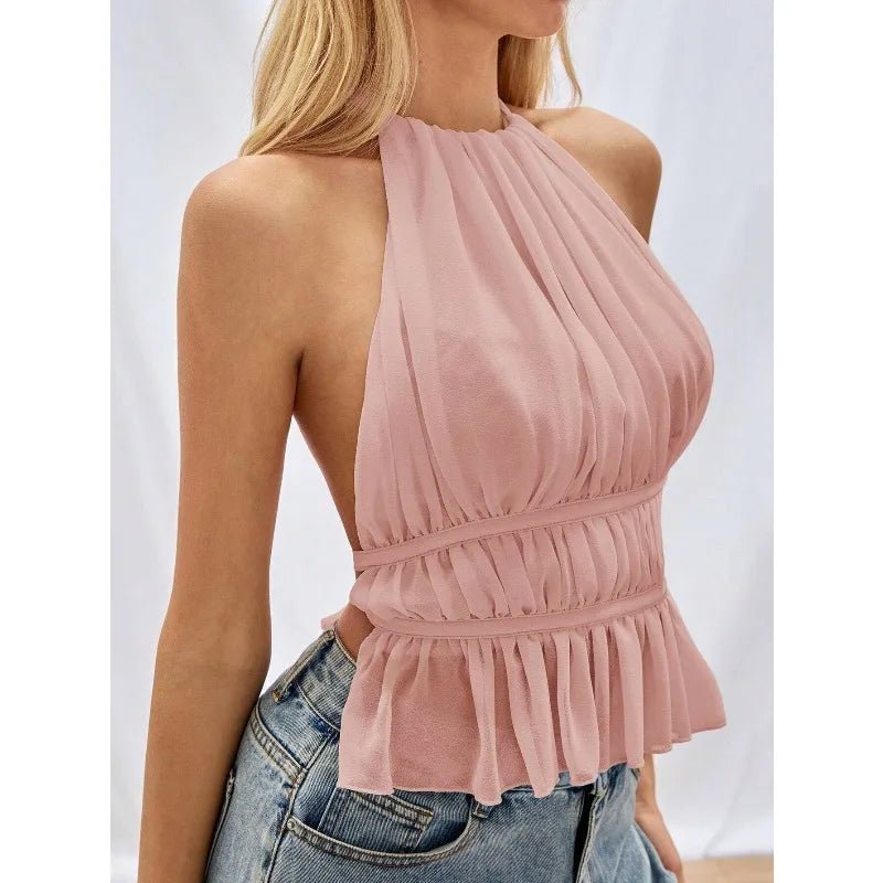 Top halter fruncido Ines