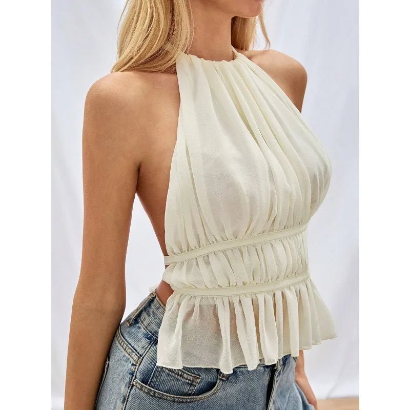 Top halter fruncido Ines