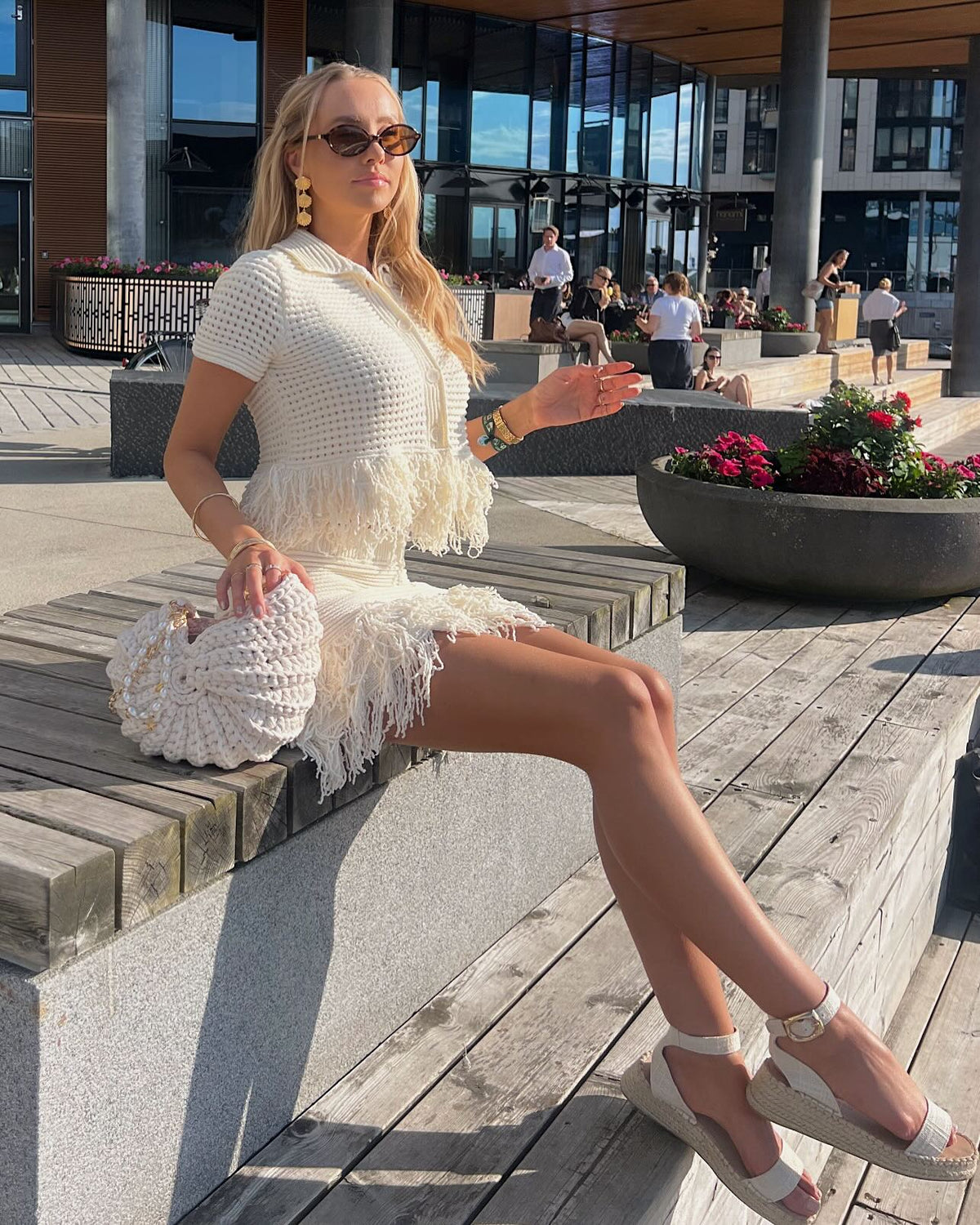 Ioanna Knit Tassel Skirt Set
