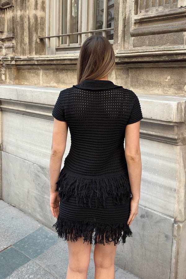Ioanna Knit Tassel Skirt Set