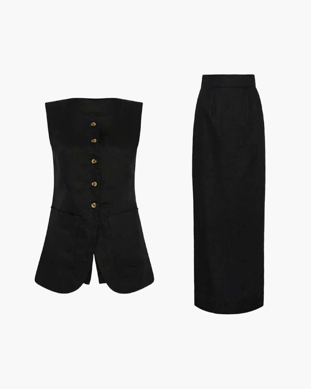 Conjunto de lino sin mangas Irma