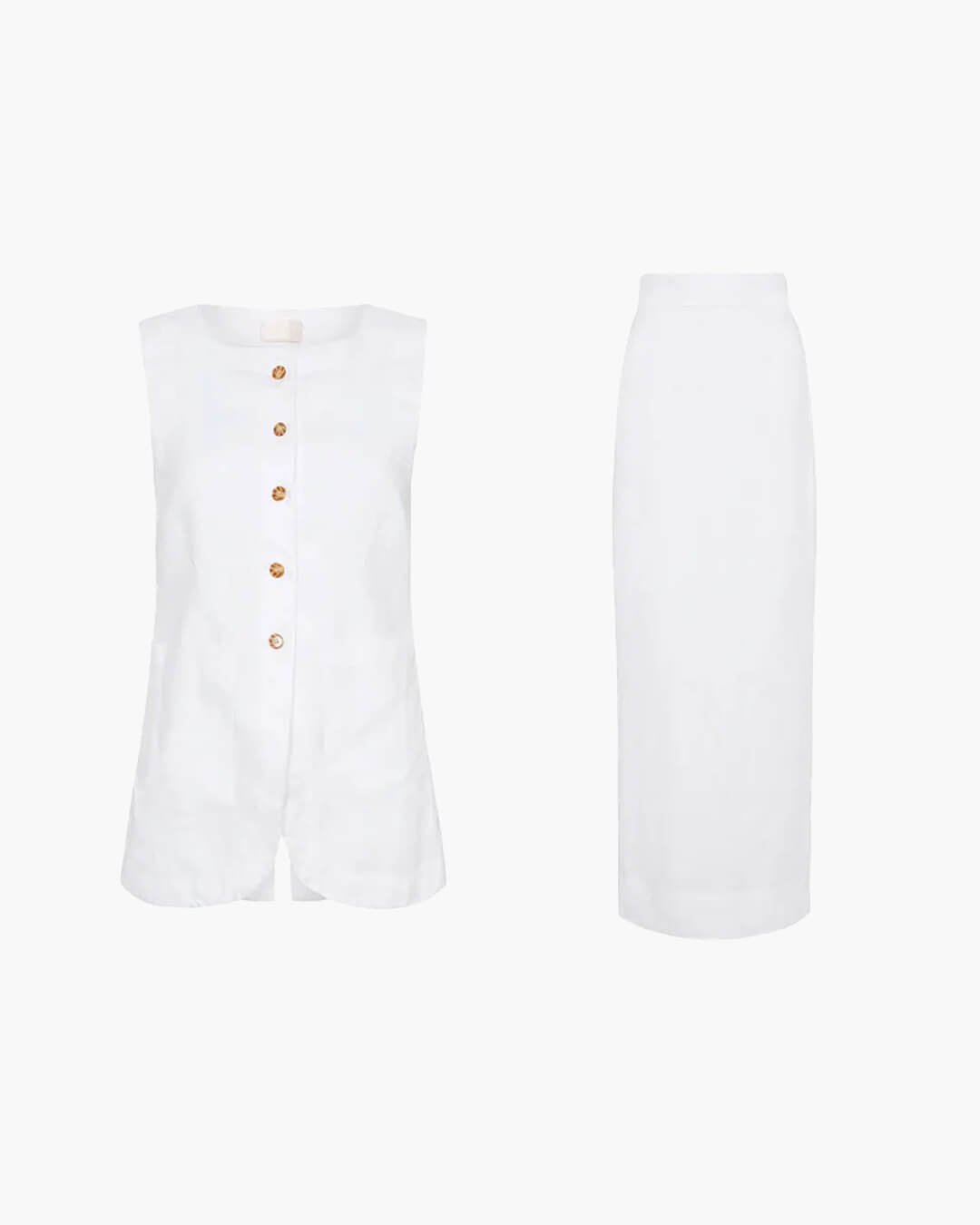 Conjunto de lino sin mangas Irma