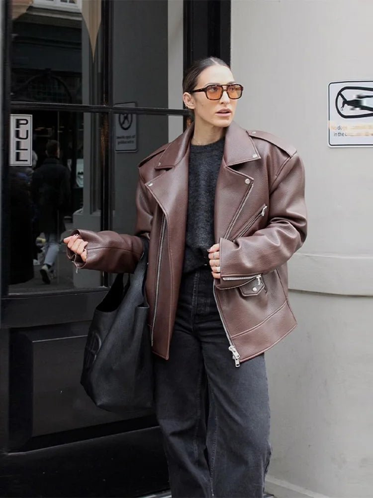 Chaqueta con solapa y cremallera Jackie