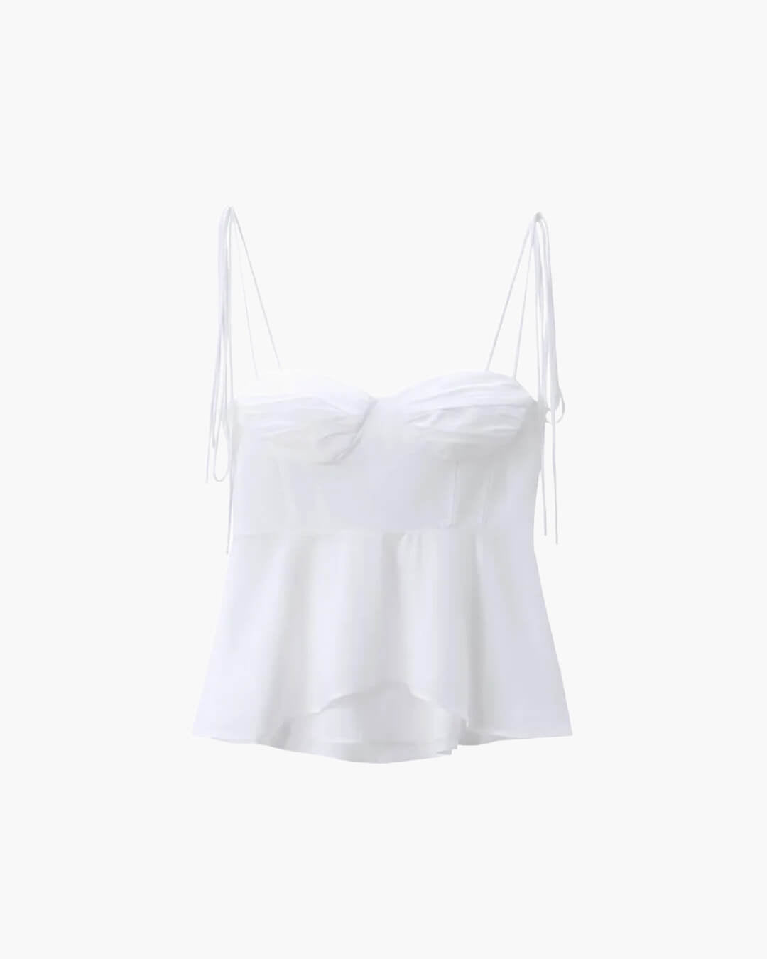 Jada korsettopp med peplum og camisole-stropper