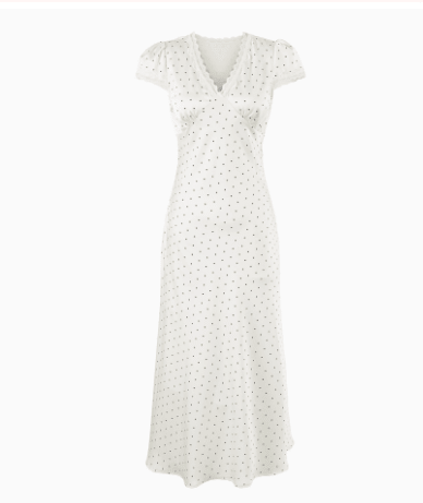 Jamila satin-midirkjole med print